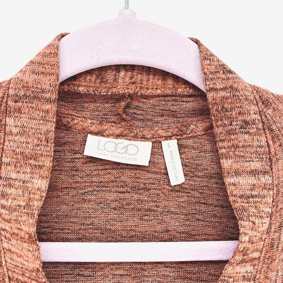 LOGO Zip Front Sharkbite Hem Cardigan - Picture 2 of 7